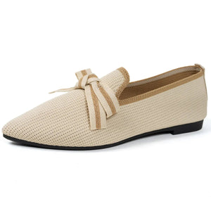 Boho Point Toe Flats - Women's Slip-On Comfort Shoes - minbolu -