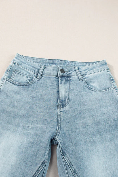 Wide Leg Jeans with Pockets - Comfort & Style - minbolu -