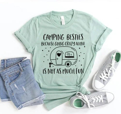 Camping Besties T-shirt - minbolu
