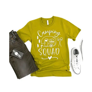 Camping Squad Blue Tee | Outdoor Fun Shirt - minbolu -