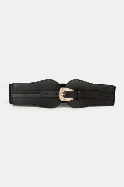 Wide Elastic Belt Alloy Buckle - minbolu -