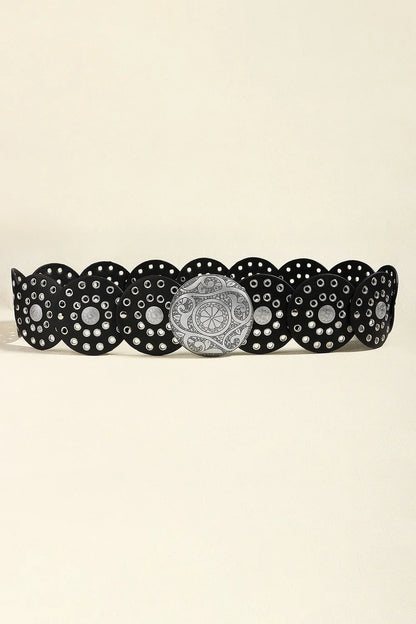Vintage PU Leather Wide Belt - Trendy Accessory - minbolu -