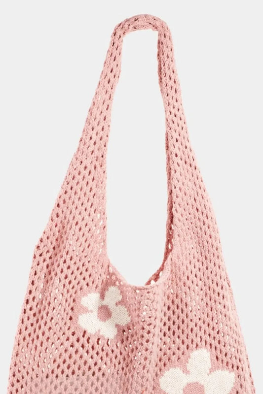 Fame Flower Knitted Shoulder Bag - minbolu -