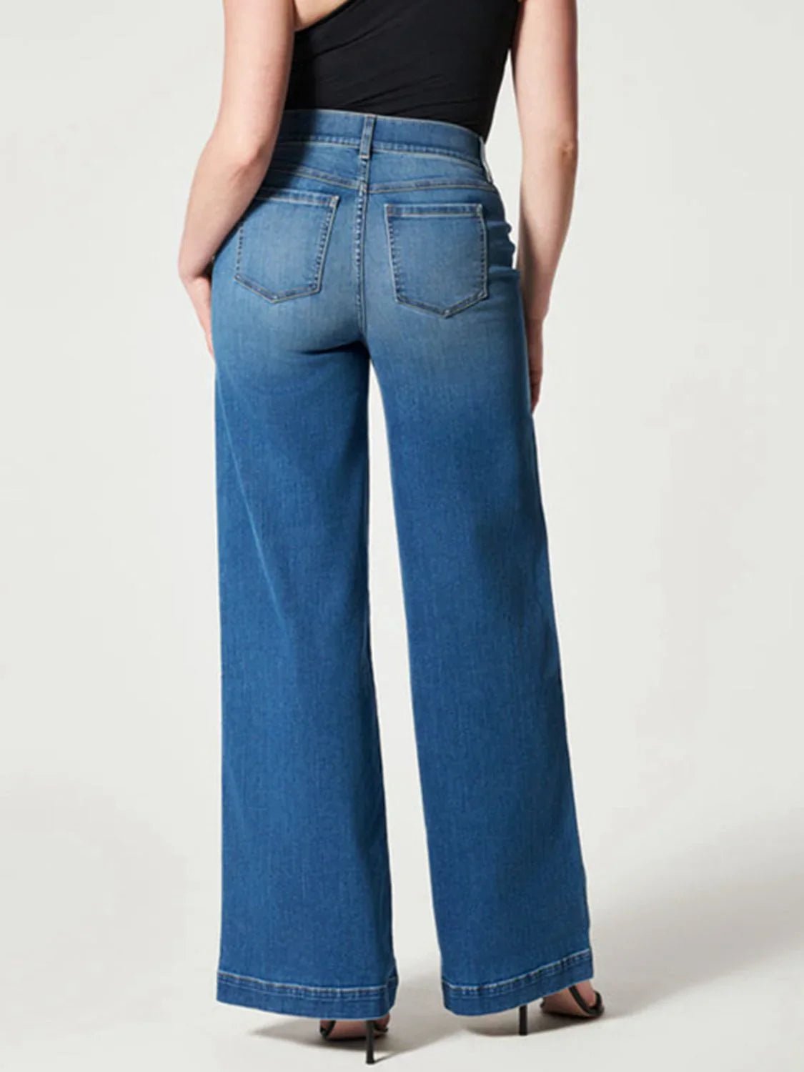 Chic Wide Leg Long Jeans - minbolu -