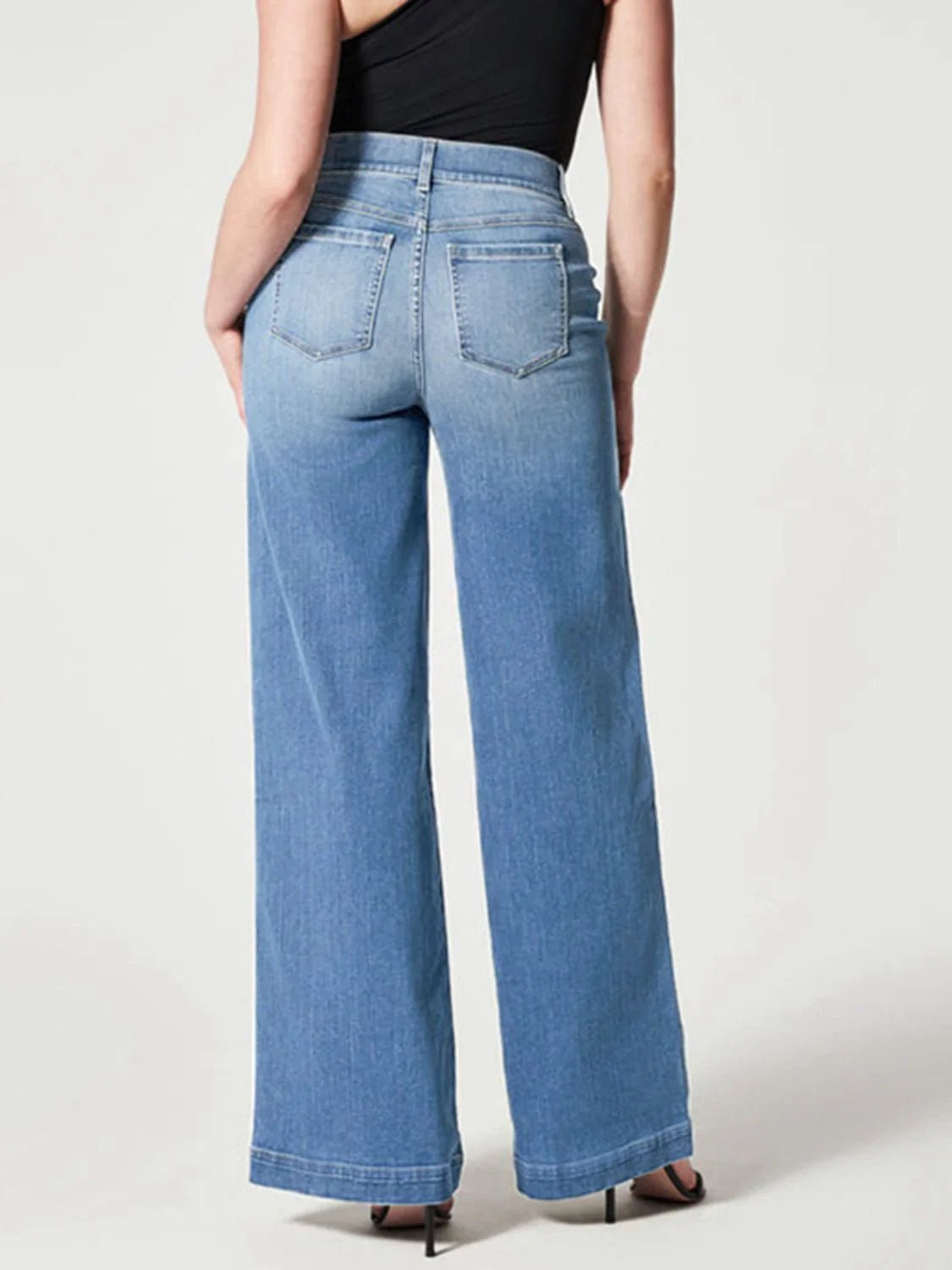 Chic Wide Leg Long Jeans - minbolu -