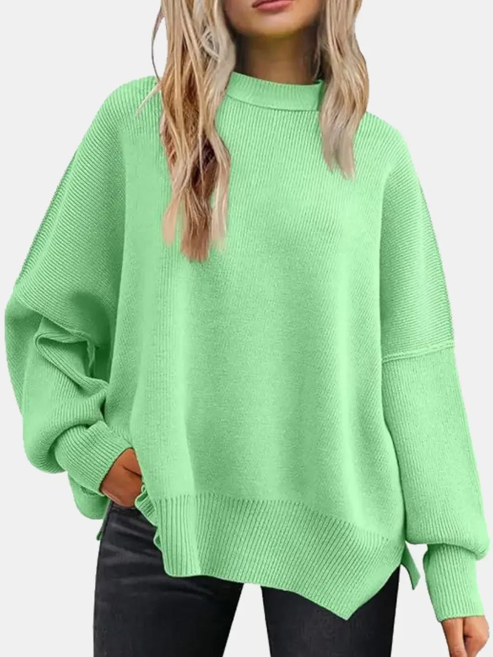 Cozy Drop Shoulder Sweater - Soft Relaxed Fit Women's Pullover - minbolu -