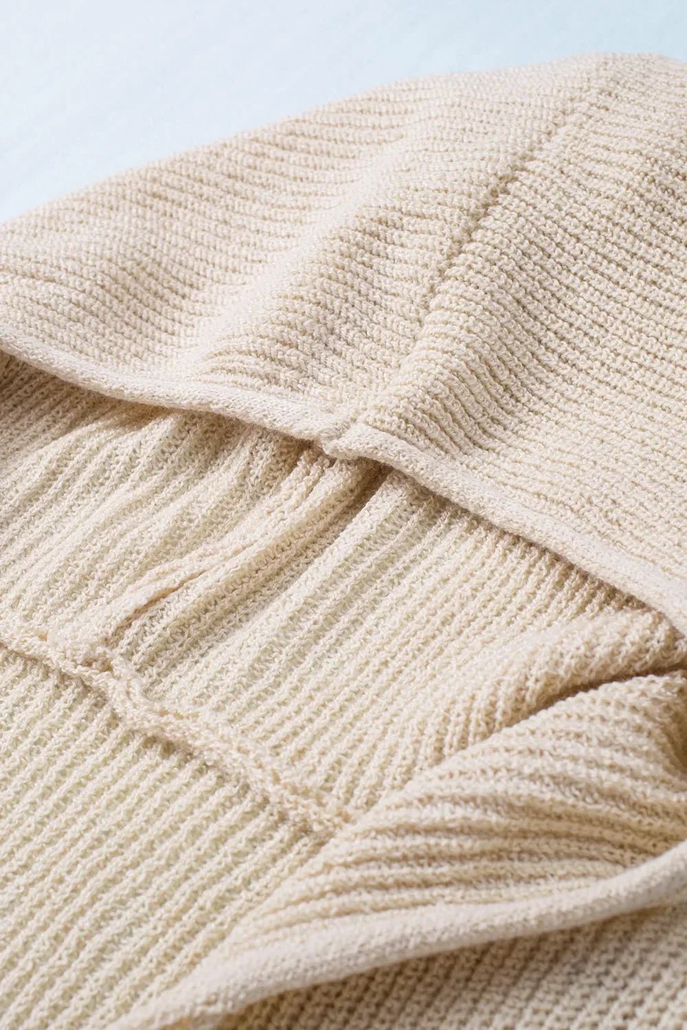 Distressed Zip - Up Hooded Cardigan with Drawstring - minbolu