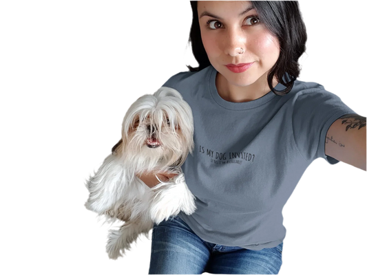 Funny Dog Lover T-Shirt - Is My Dog Invited? - minbolu -