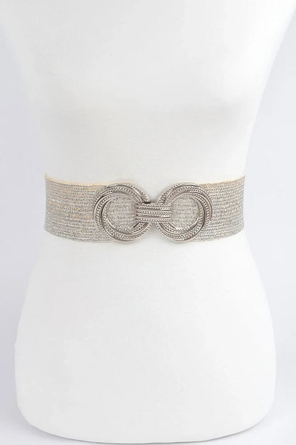 Double Buckle Stretch Elastic Belt - minbolu