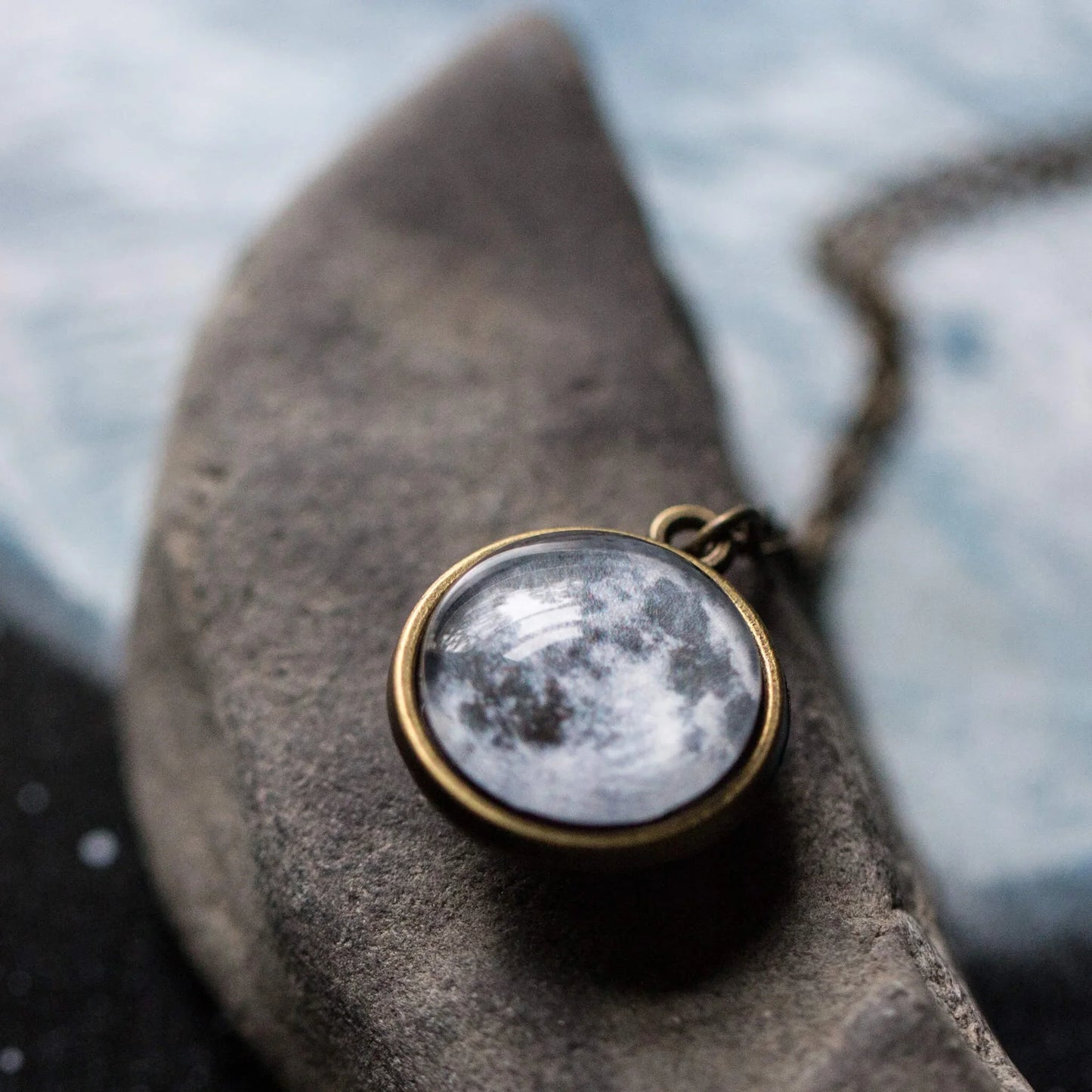 Double Sided Moon Necklace - minbolu -