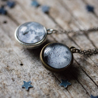 Double Sided Moon Necklace - minbolu -