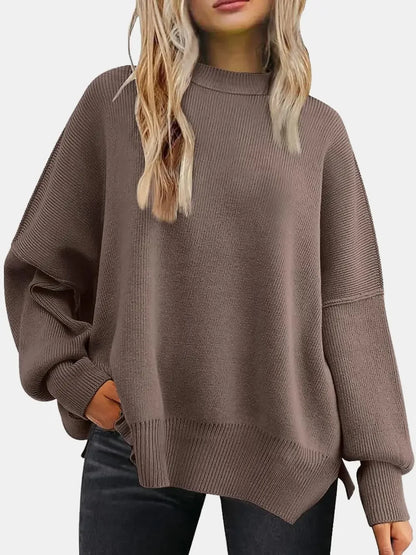 Cozy Drop Shoulder Sweater - minbolu -