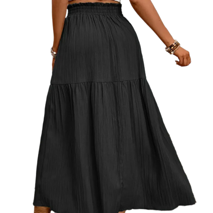 Frill Slit Skirt - Chic and Flattering Design - minbolu -