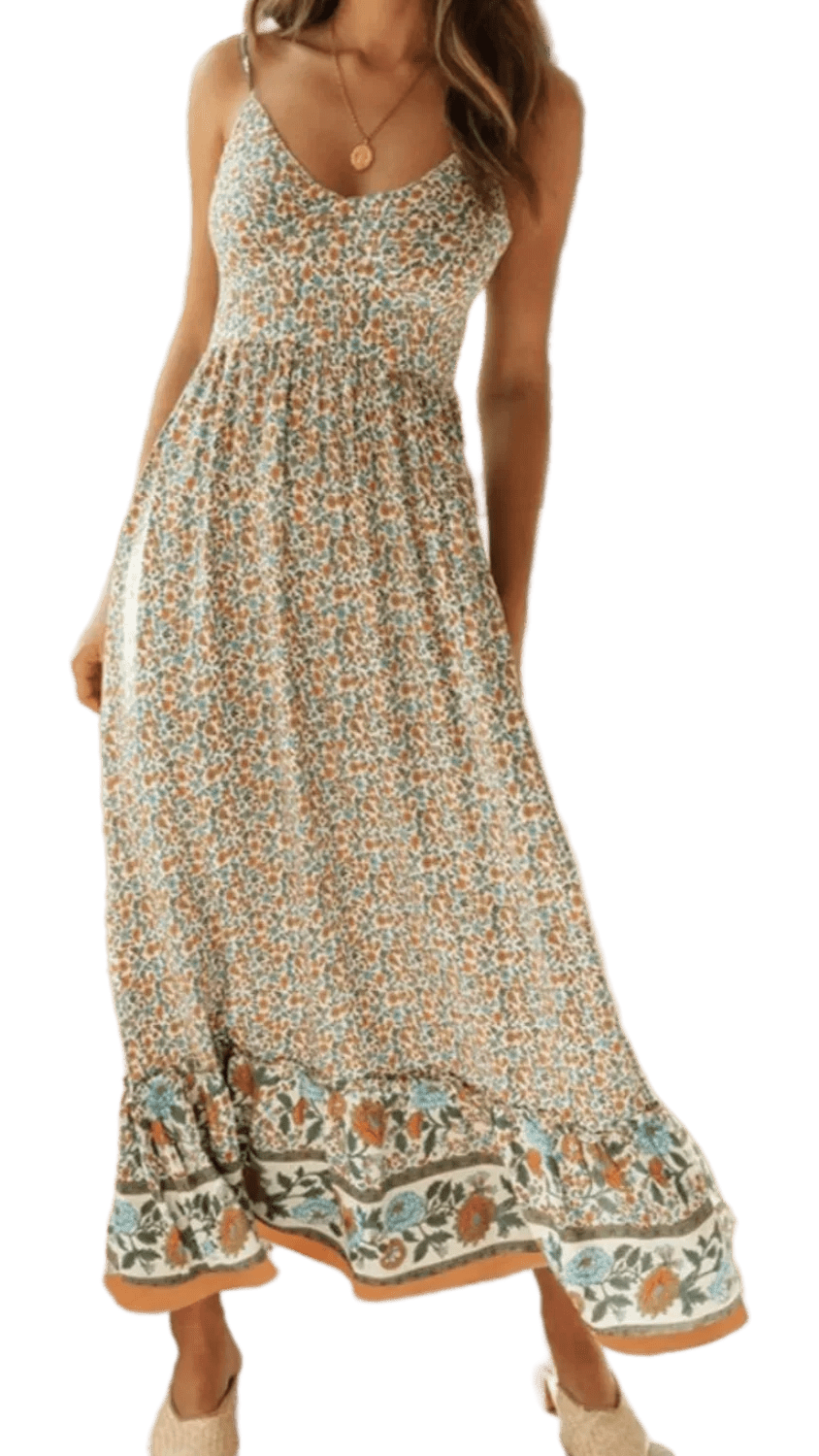 Elegantly Casual Maxi Cami Dress - minbolu