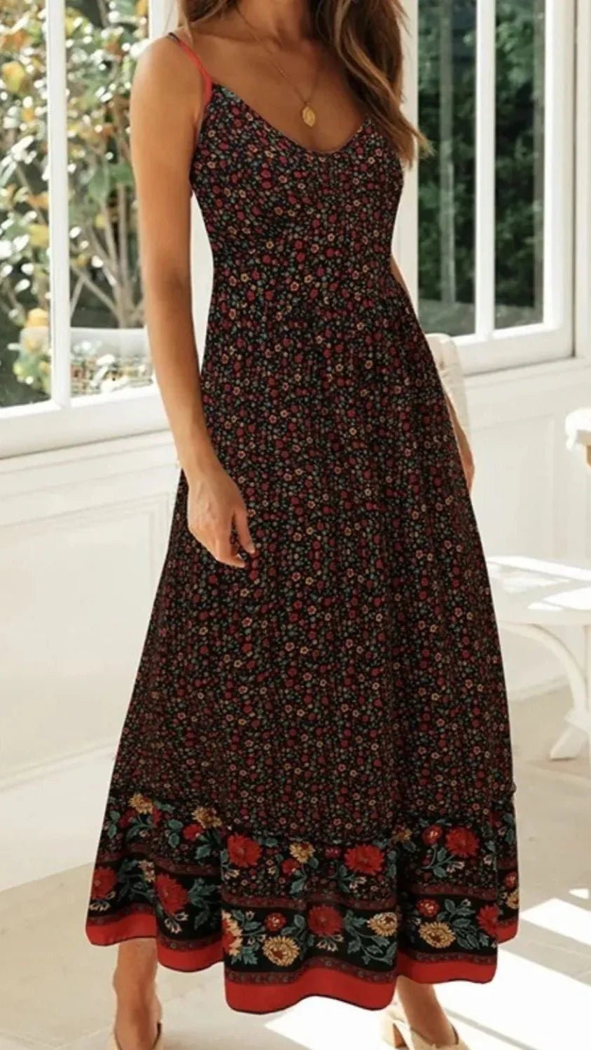 Elegantly Casual Maxi Cami Dress - minbolu