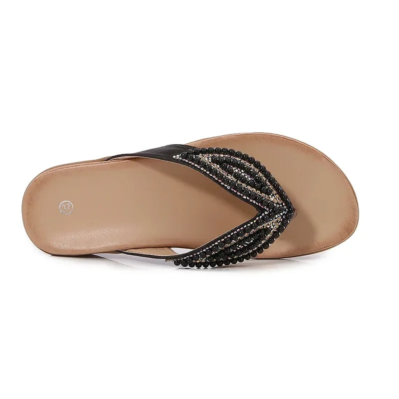 Stylish Toe Post Flats Sandals - minbolu -