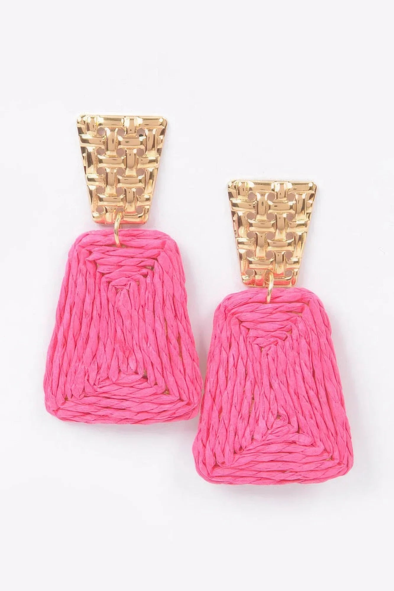 Faux Straw Dangling Earring - minbolu -