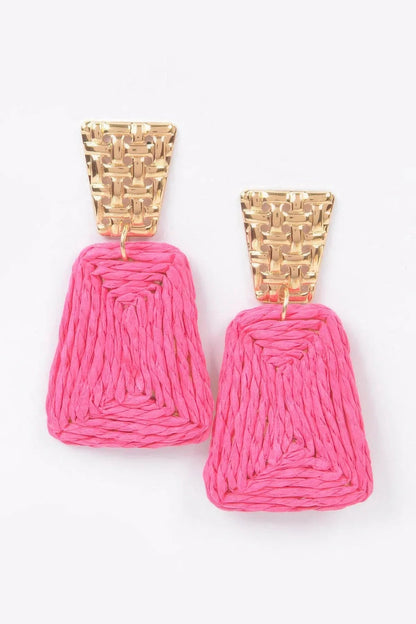 Faux Straw Dangling Earring - minbolu -