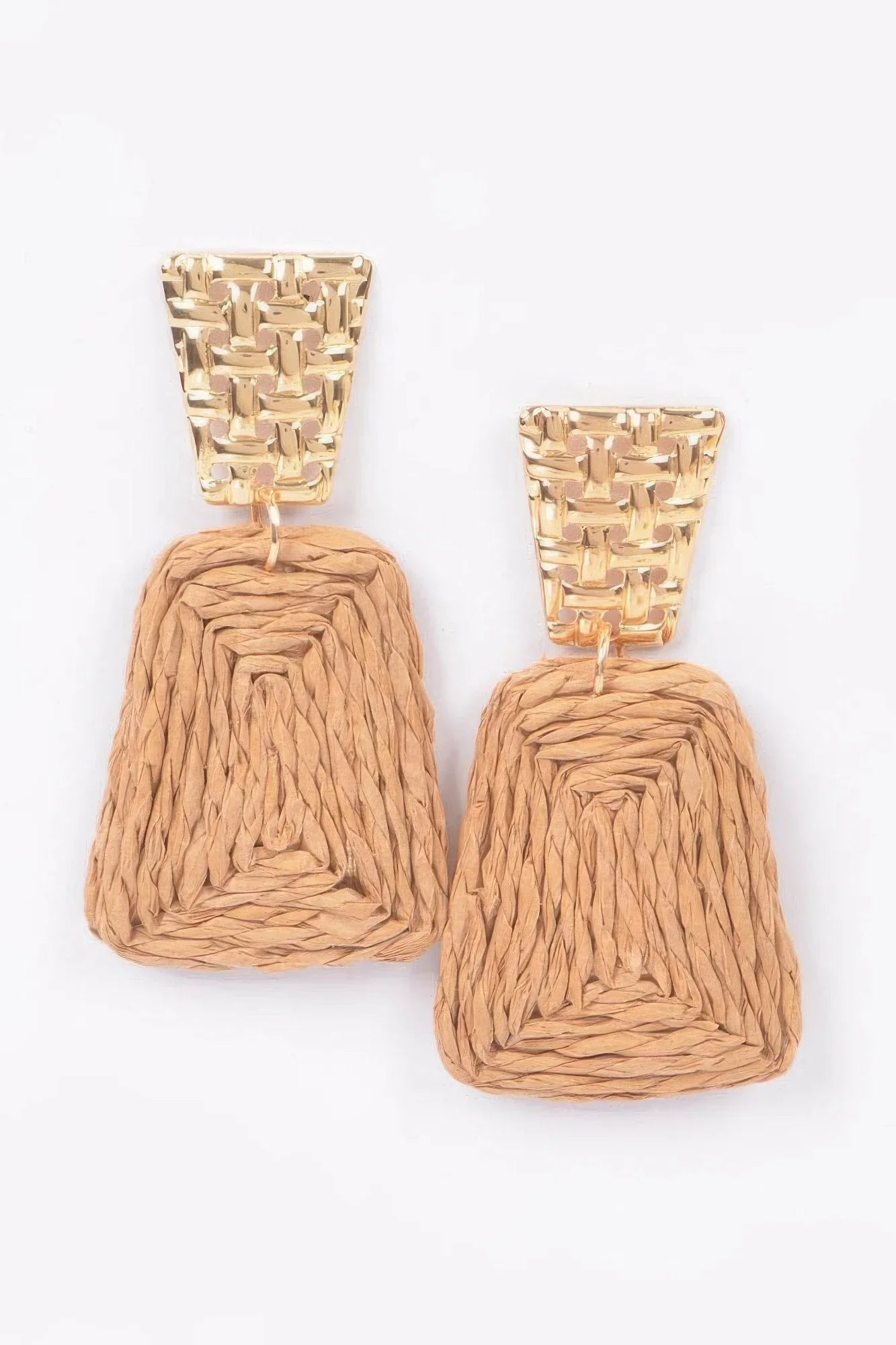 Faux Straw Dangling Earring - minbolu -