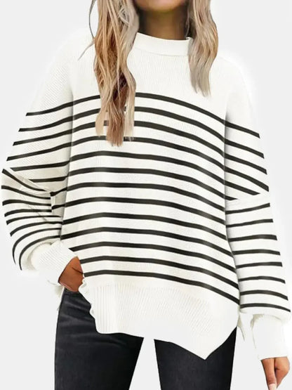 Cozy Drop Shoulder Sweater - minbolu -