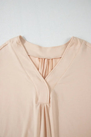 Floral Print Long Sleeve V-Neck Blouse - minbolu -