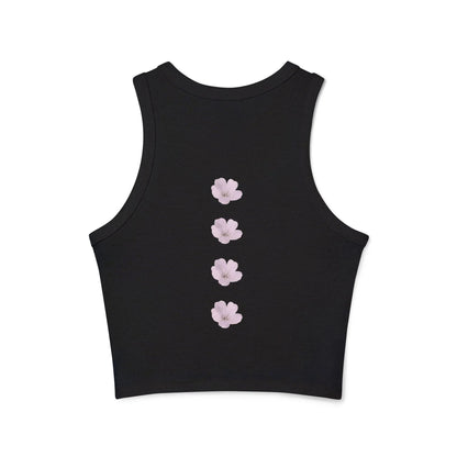 Floral Racerback Tank Top - Women's Athletic Tank for Layering & More - minbolu -