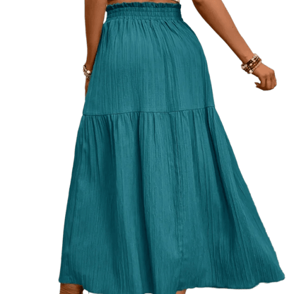 Frill Slit Skirt - Chic and Flattering Design - minbolu