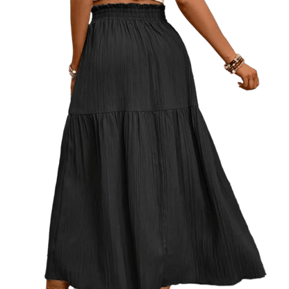 Frill Slit Skirt - Chic and Flattering Design - minbolu