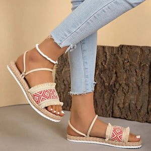 Fringe Open Toe Sandals - minbolu -