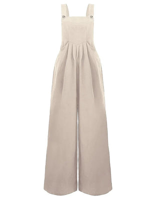 Full Size Square Neck Wide Strap Overalls - minbolu -