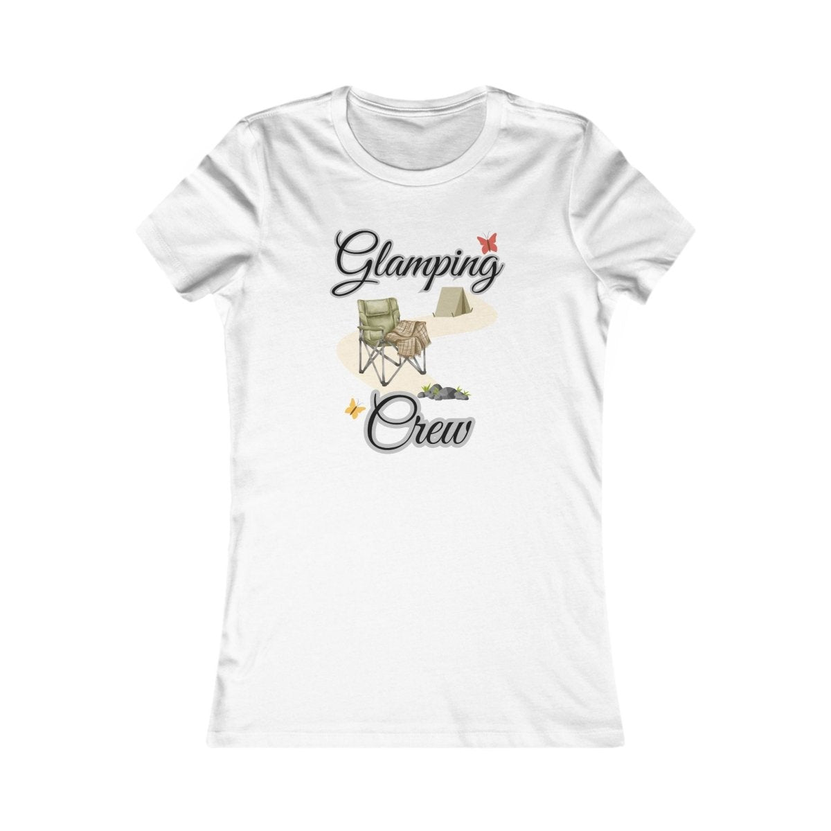 Glamping Crew Tee - Perfect for Camping Lovers, Outdoor Adventures, Road Trips, Friends Gatherings, Summer Festivals - minbolu -