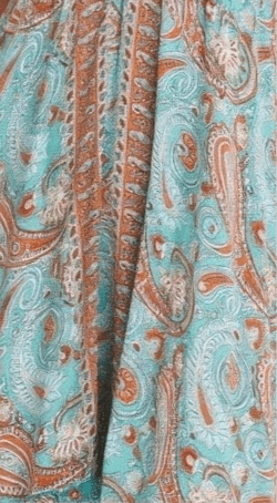 Halter Paisley Border Dress in Aqua | Relaxed Fit Summer Dress - minbolu