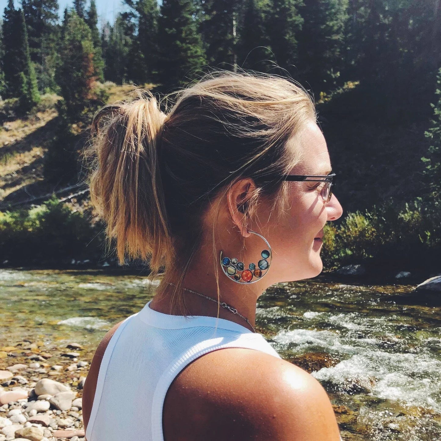 Solar System Hoop Earrings - minbolu -