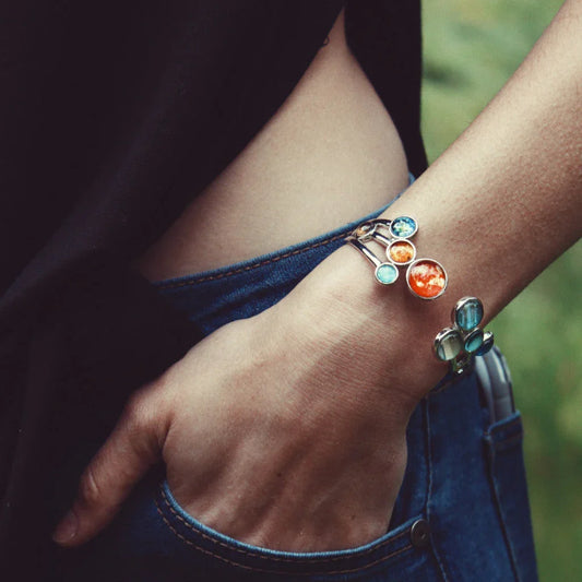 Open Solar System Cuff Bracelet - minbolu -