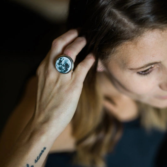 Interchangeable Moon Phase Ring - minbolu