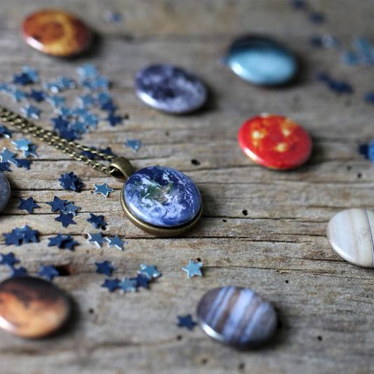 Interchangeable Solar System Necklace - minbolu
