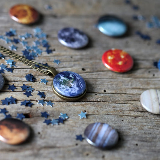 Interchangeable Solar System Necklace - minbolu -