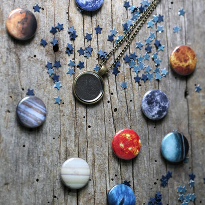 Interchangeable Solar System Necklace - minbolu -