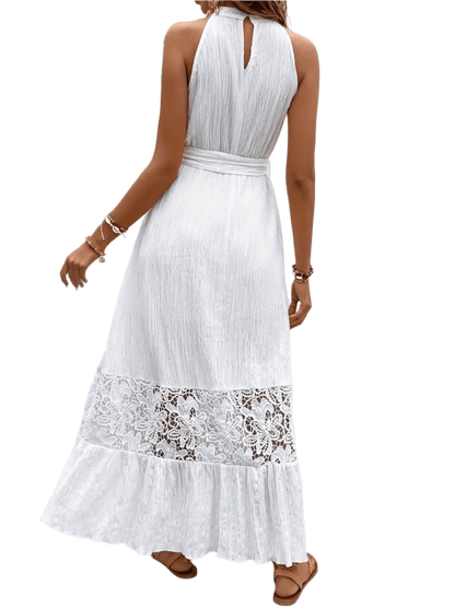 Lace Detail Boho Maxi Cami Dress - minbolu