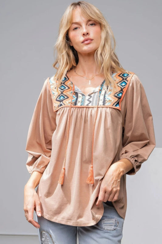 Loose Fit Cotton Top - minbolu -