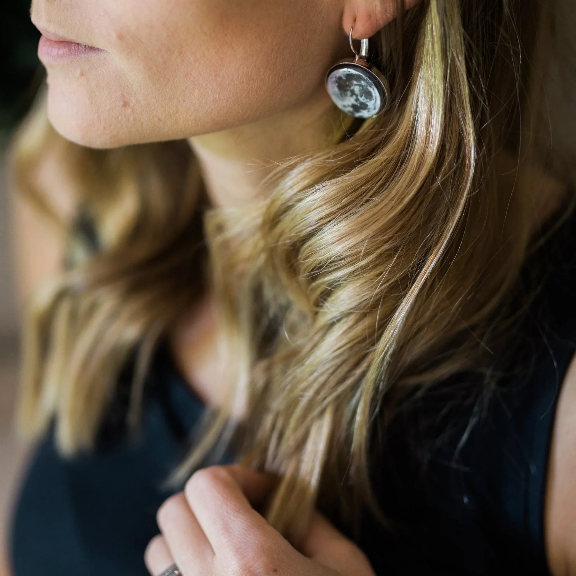 Interchangeable Moon Phase Earrings - minbolu -