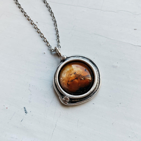 Mars and Moons Pendant Necklace - minbolu -