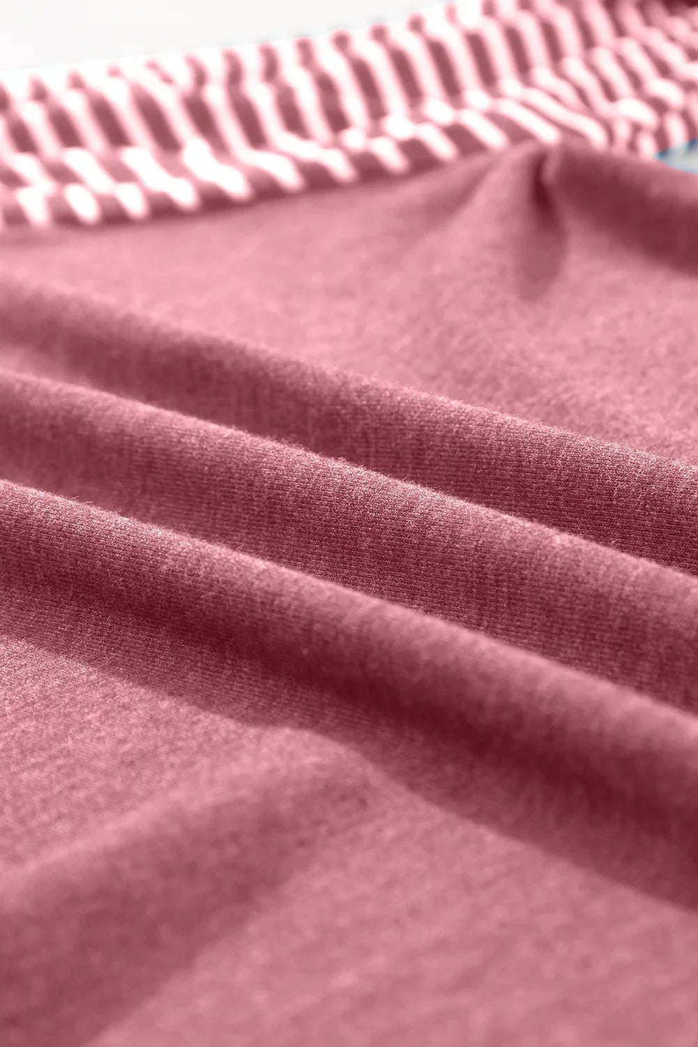 Mineral Red Striped Raglan Sleeve Loose Top - minbolu -