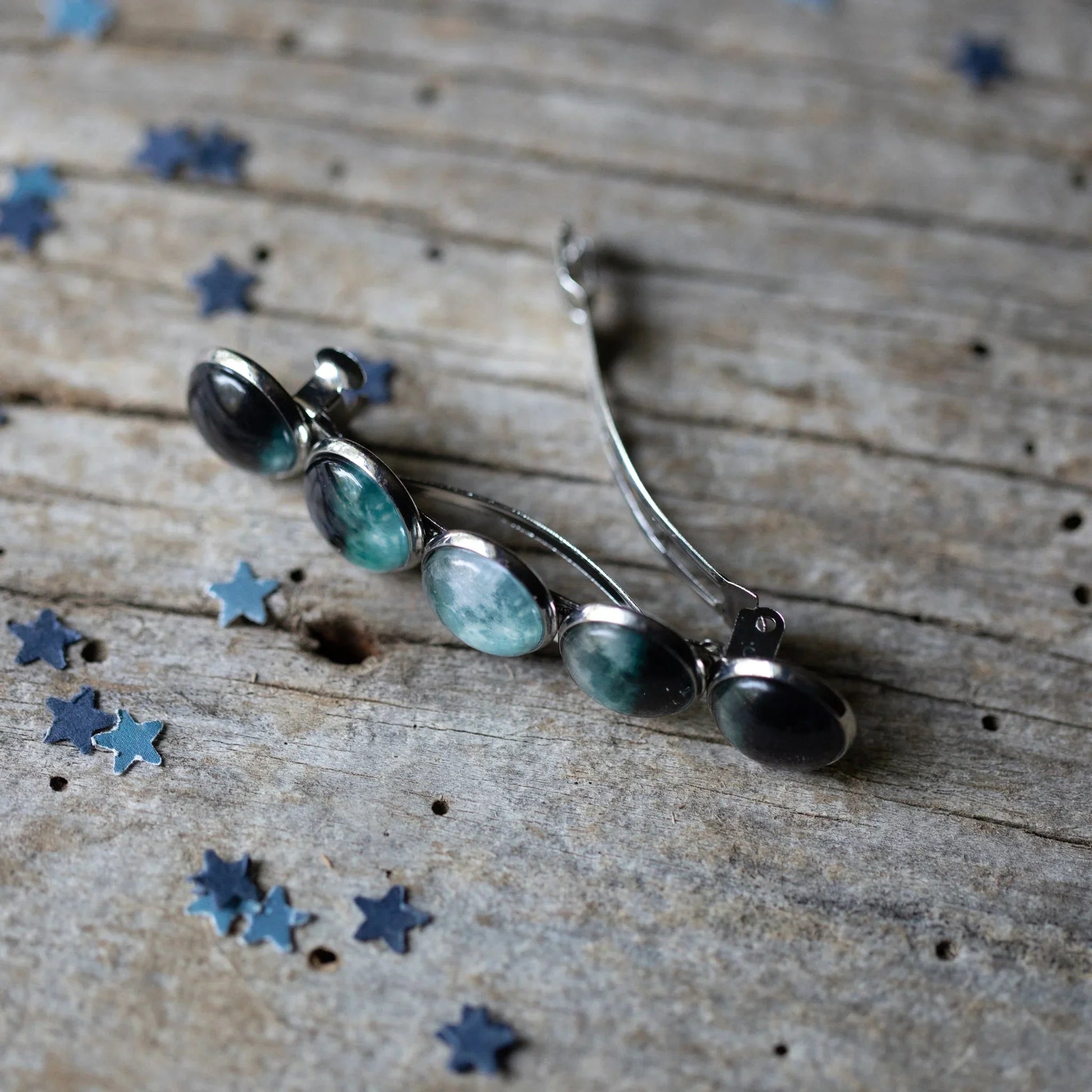 Moon Phase Hair Clip Barrette - minbolu