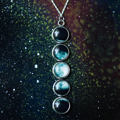 Moon Phase Pendant Necklace - minbolu -