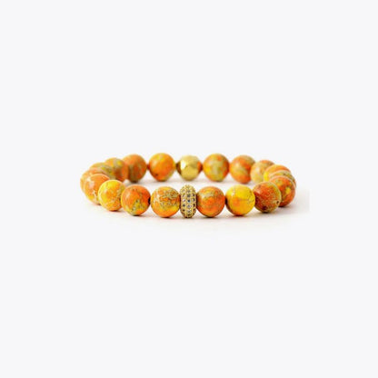 Natural Stone Beaded Bracelet - Unisex Boho Healing Jewelry - minbolu -