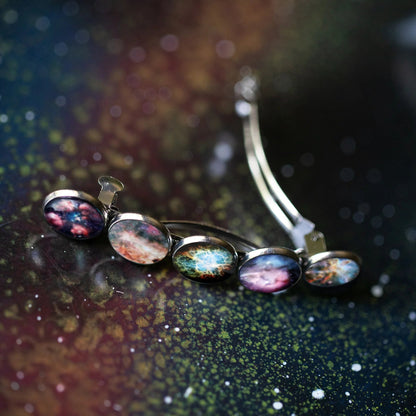 Nebula Rainbow Hair Clip Barrette - minbolu -