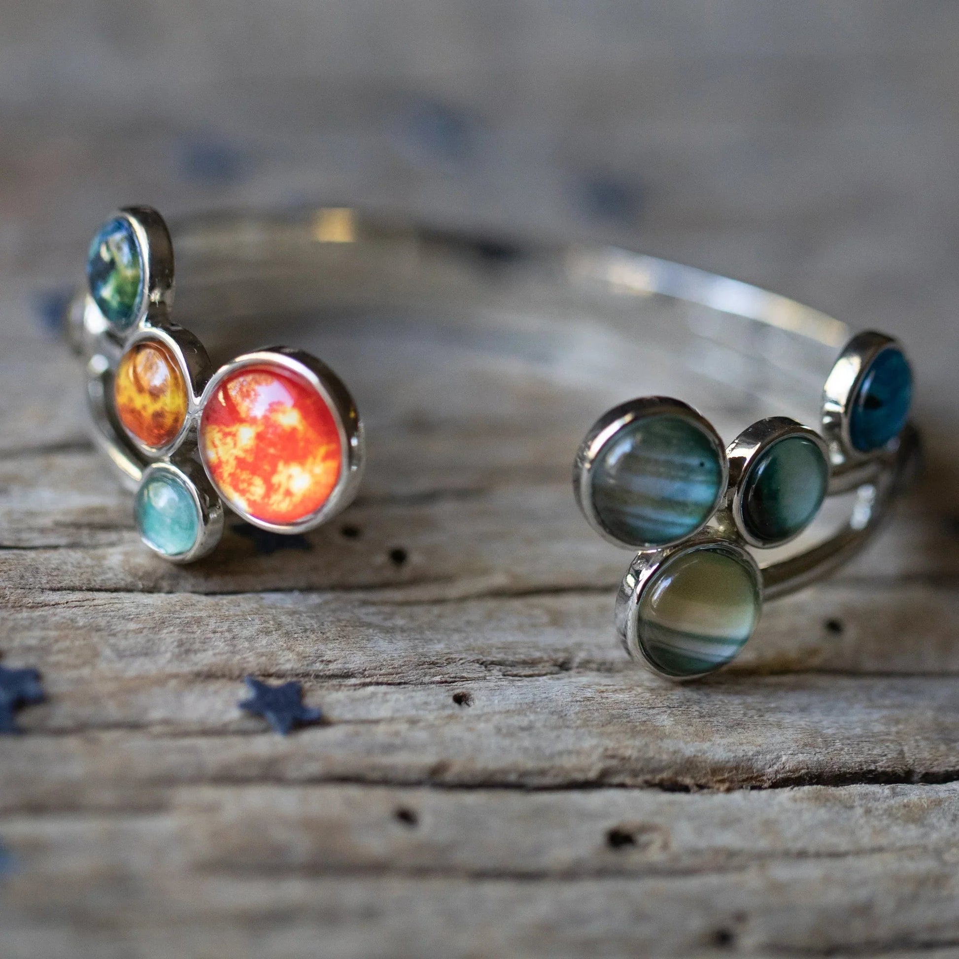 Open Solar System Cuff Bracelet - minbolu