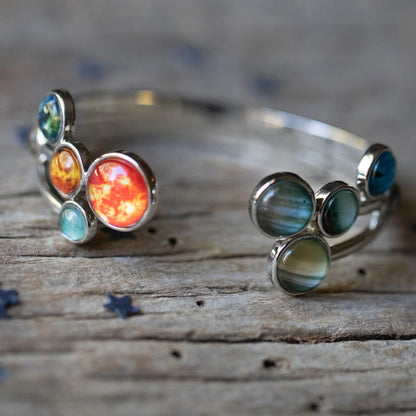 Open Solar System Cuff Bracelet - minbolu