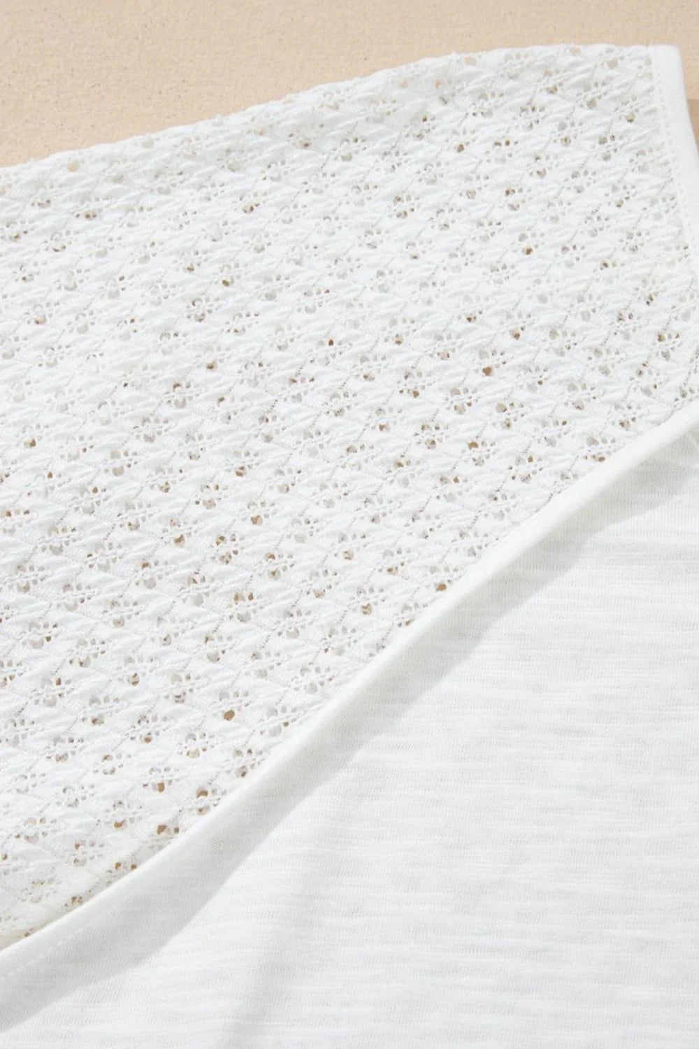 Openwork High-Low Oversized Top - minbolu -